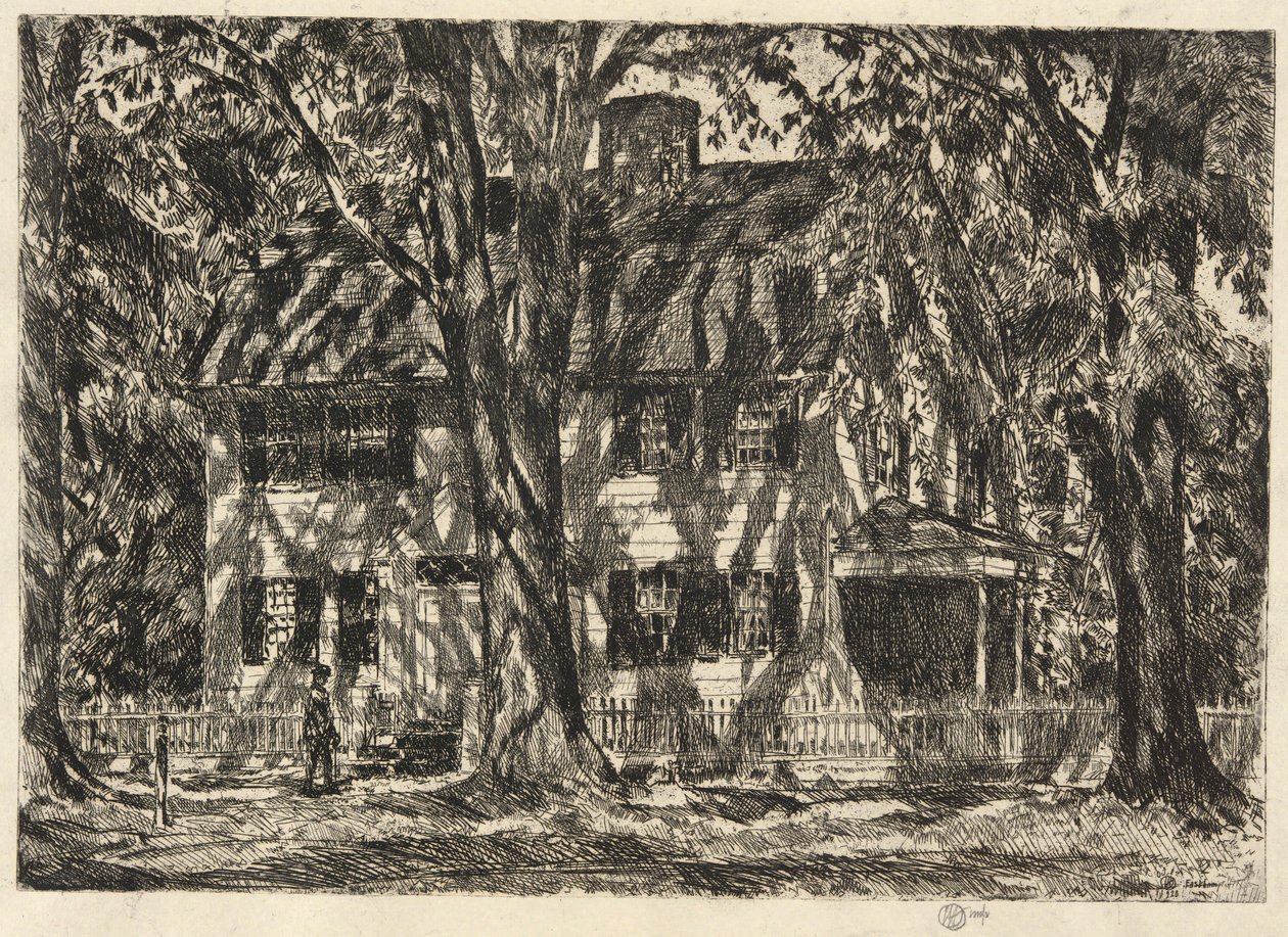 Lion Gardner House, Easthampton av Childe Hassam