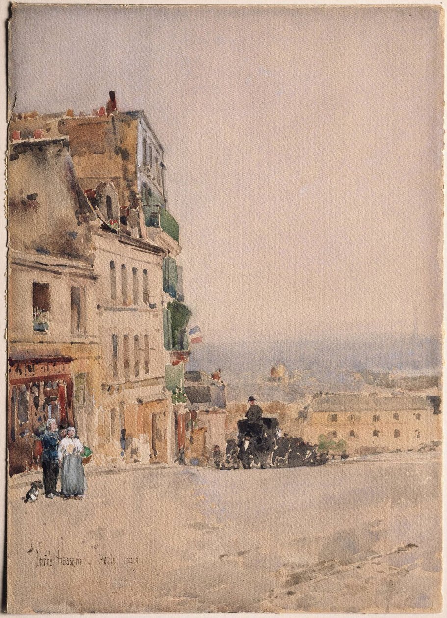 Utsikt över Montmartre, Paris av Childe Hassam