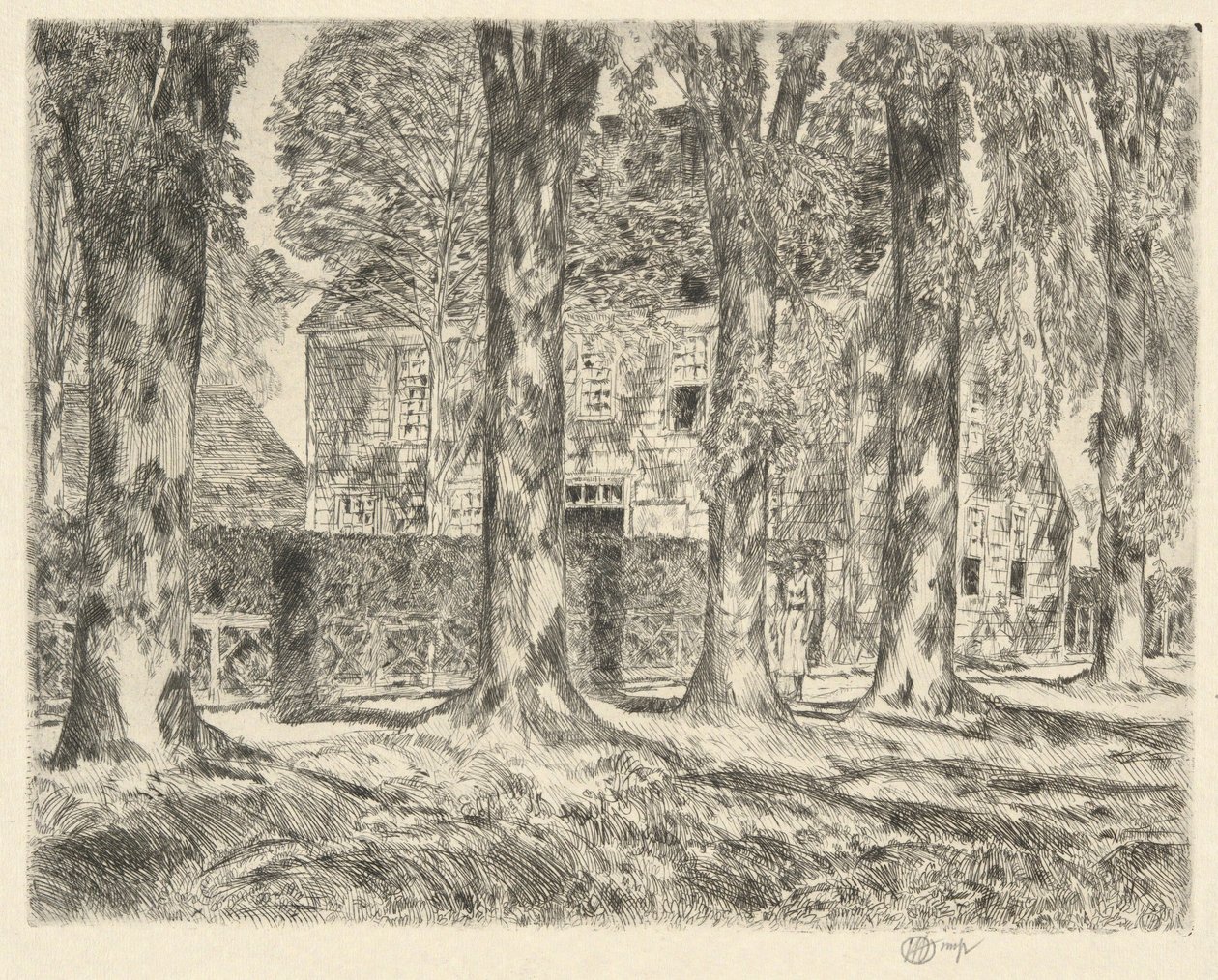 Village Elms, 1923 av Childe Hassam