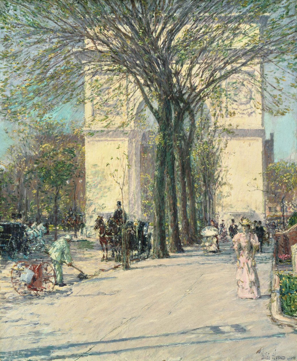 Washington Arch, vår av Childe Hassam