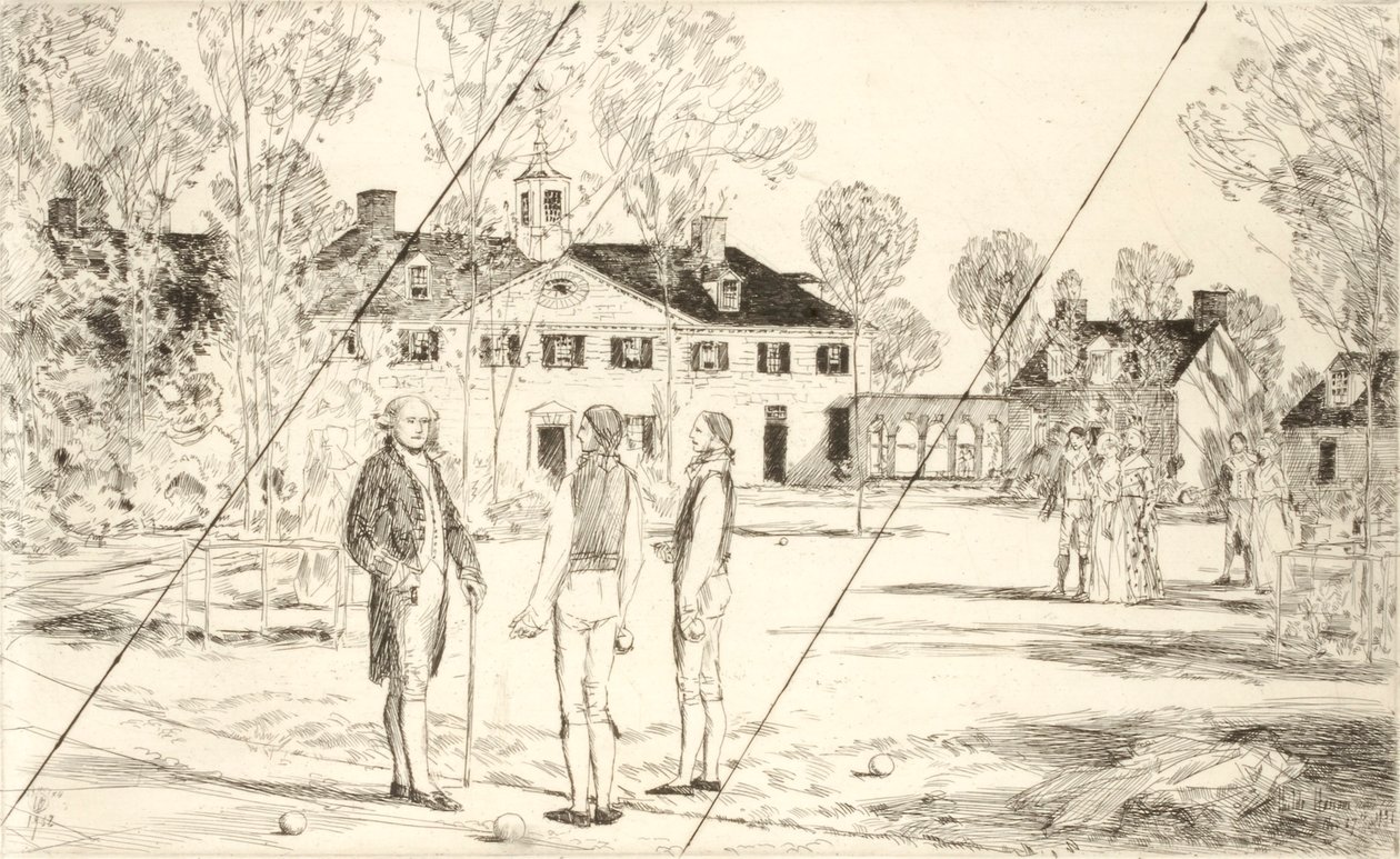 Washington vid Mount Vernon (inställd tavla ur serien ”The Bicentennial Pageant of George Washington”) av Childe Hassam