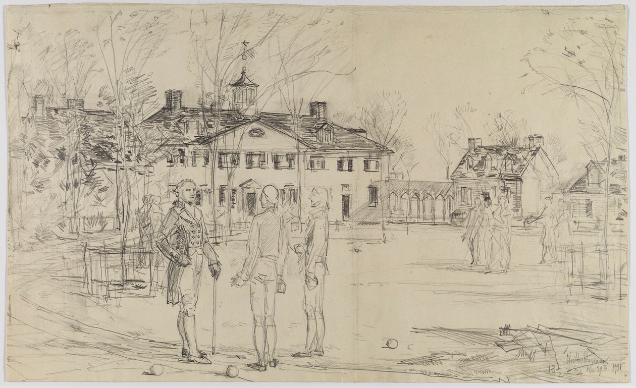 Washington vid Mount Vernon av Childe Hassam