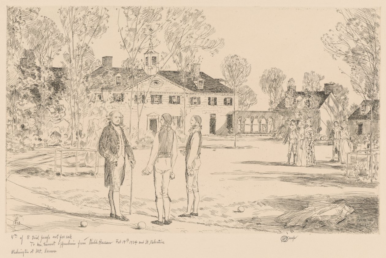Washington i Mt. Vernon av Childe Hassam