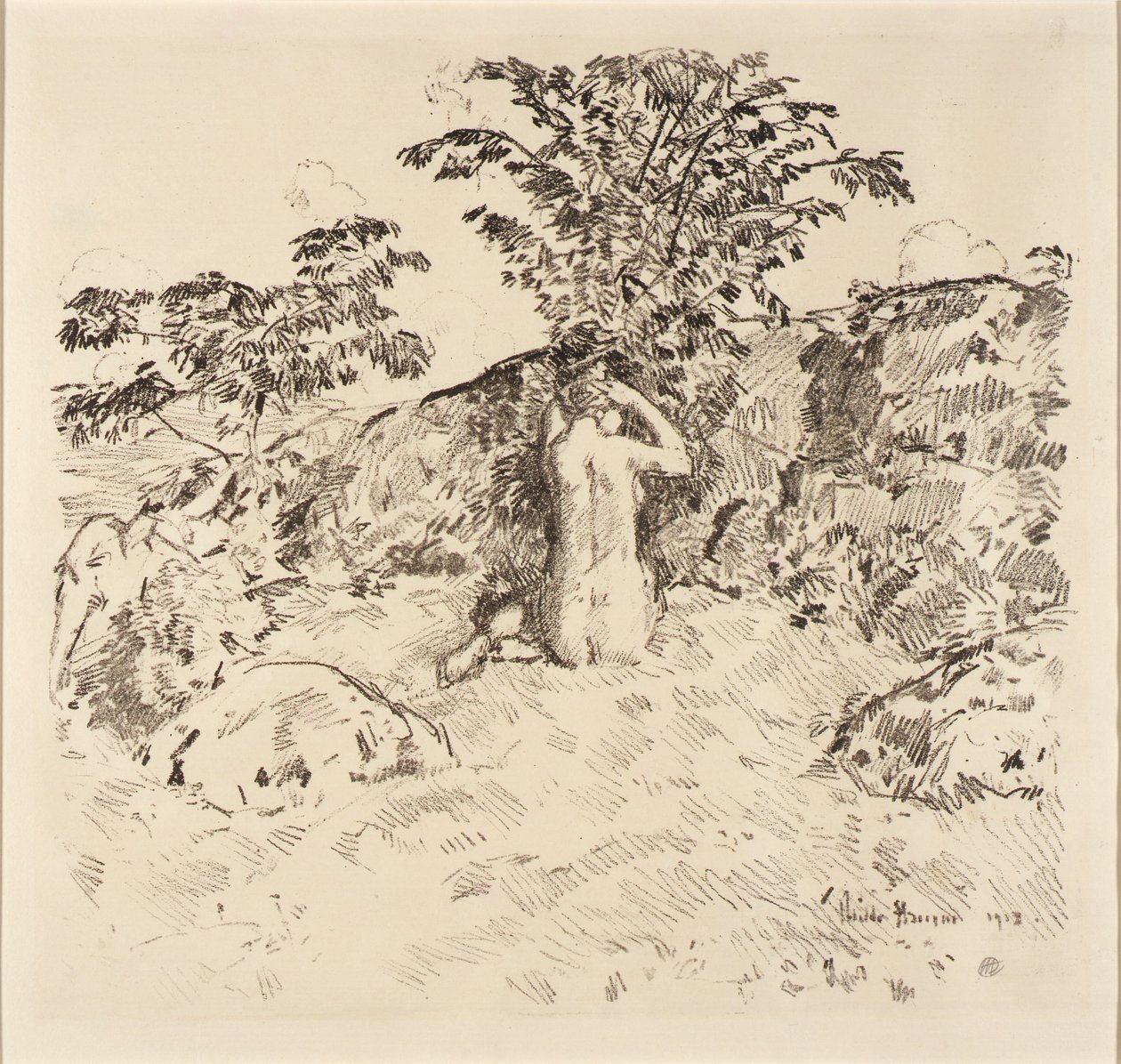 Vildkörsbärsträd av Childe Hassam