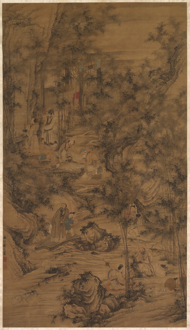 Bambu -lundens sju värda av China, Qing dynasty