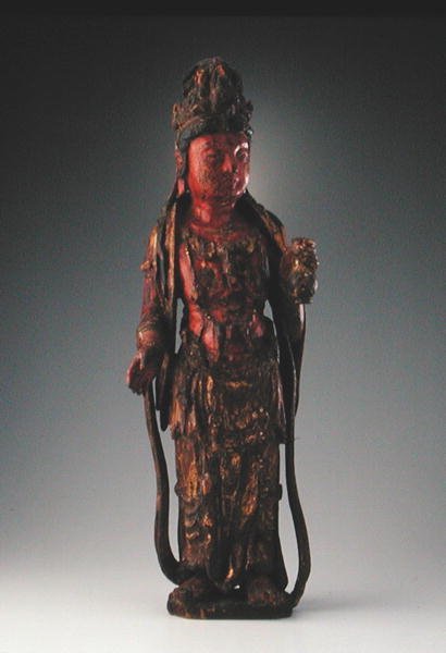 Stående figur av Guanyin, Songdynastin (960-1279) (polykromt trä) (se 208019) av Chinese School