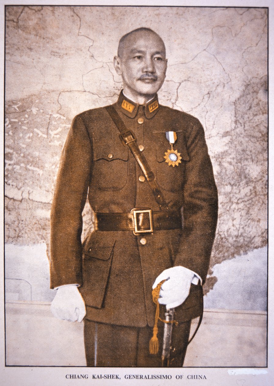 Generalissimo Chiang Kai-shek (foto) av Chinese Photographer