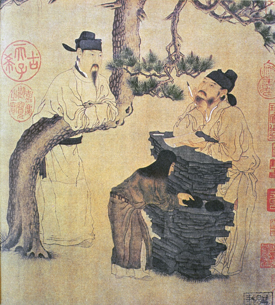 En forntida kinesisk poet, faksimil av original kinesisk rulle av Chinese School