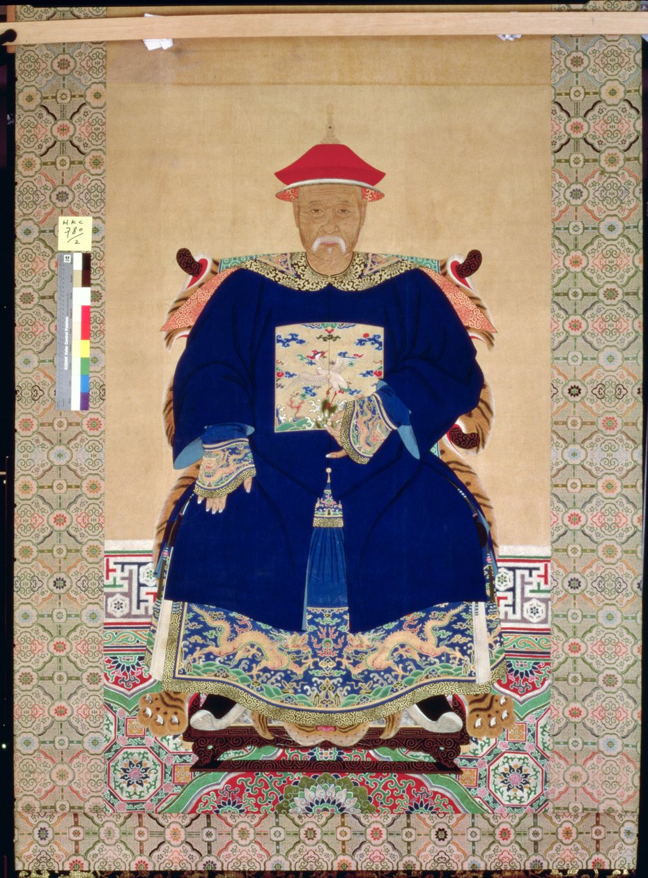 Ancestor Portrait, sent 1600-tal eller tidigt 1700-tal av Chinese School