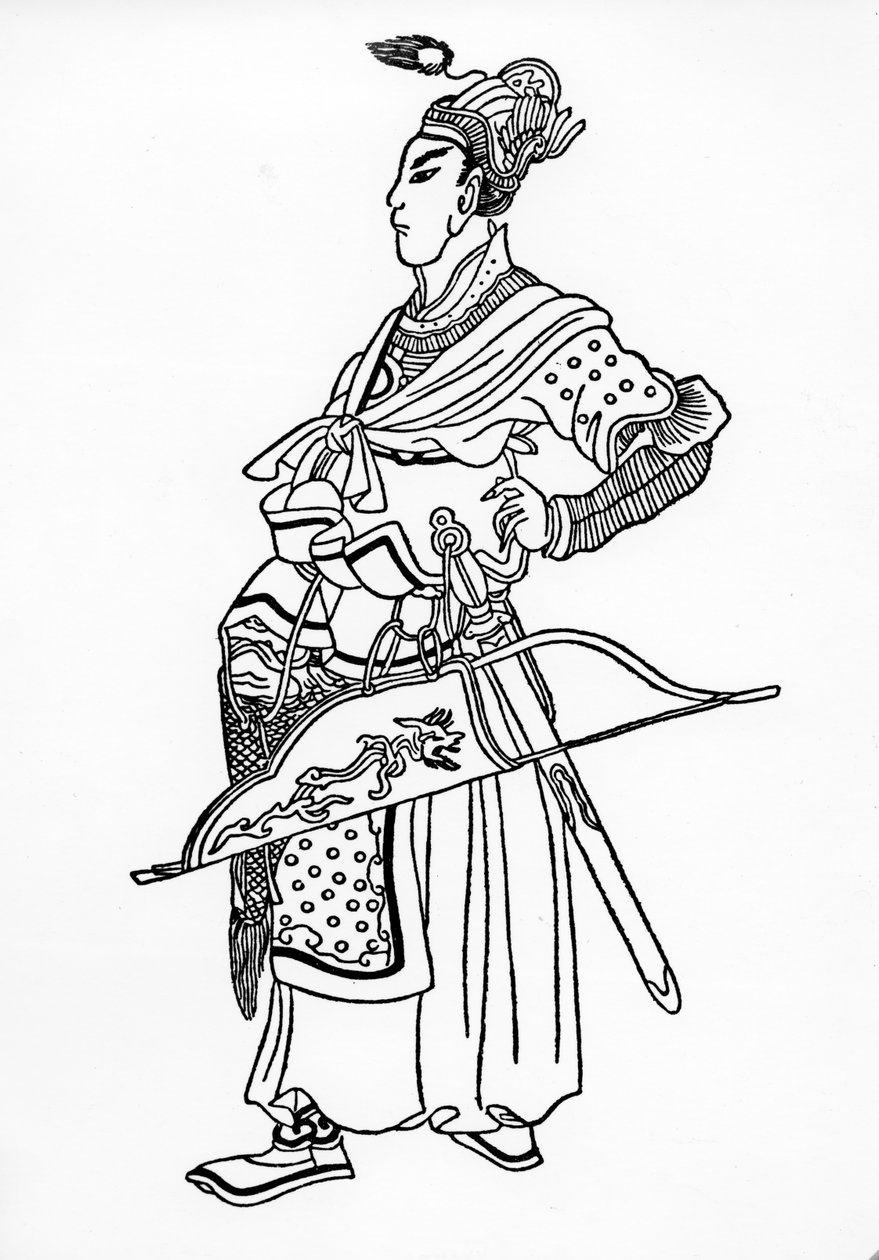 Batou, illustration från Marco Polos resor av Marco Polo och Rustichello da Pisa, översatt av Henry Yule, första gången publicerad 1871. av Chinese School