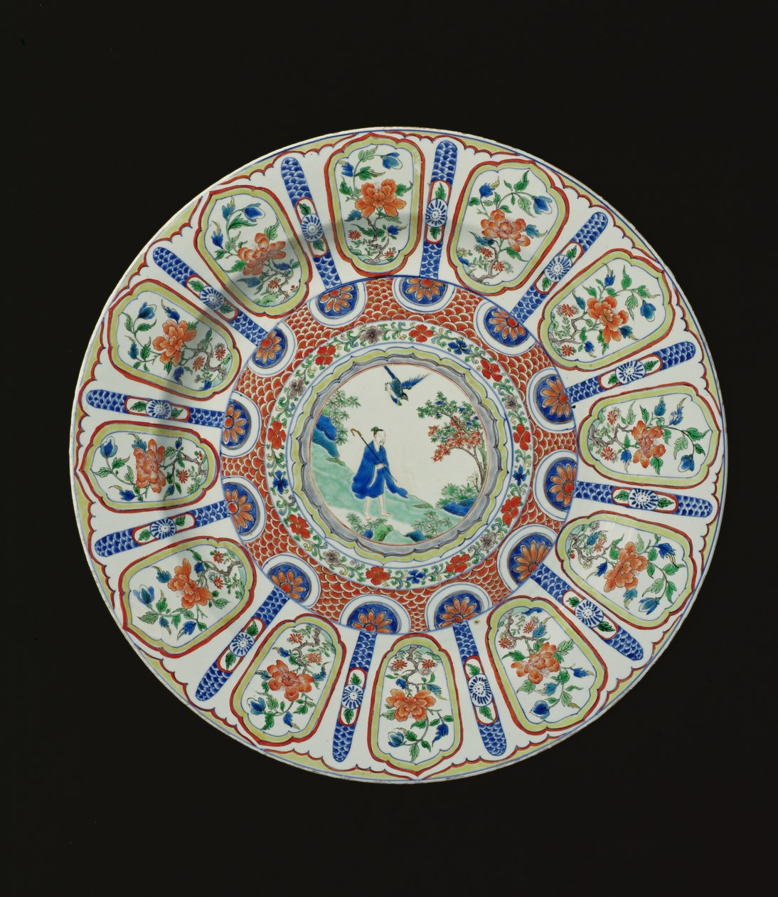 Laddare föreställande den odödliga Tang-poeten Li Bai, Kangxi-perioden, ca 1690 (porslin) av Chinese School