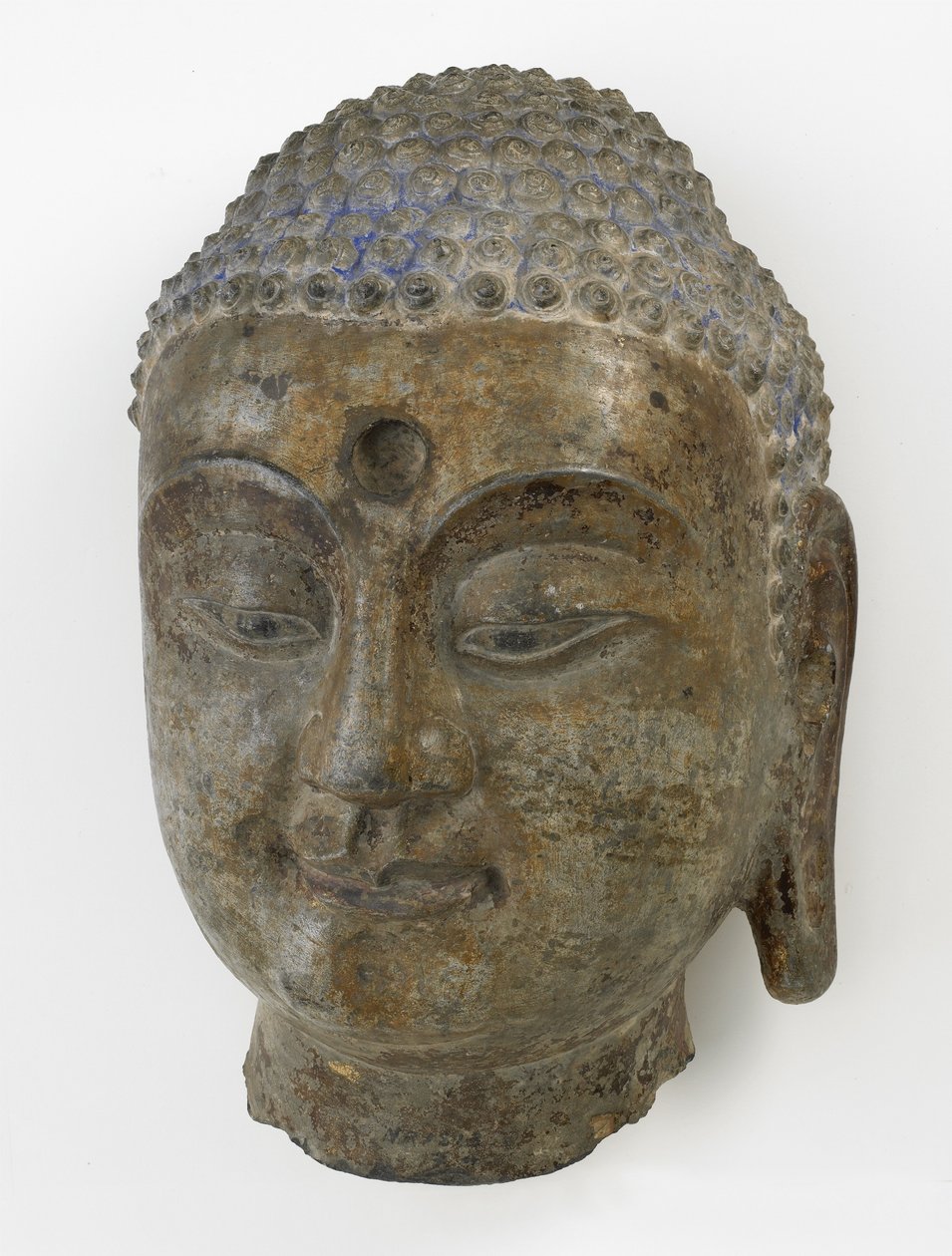 Buddhas huvud, divisionsperiod, 550-577 (kalksten) av Chinese School