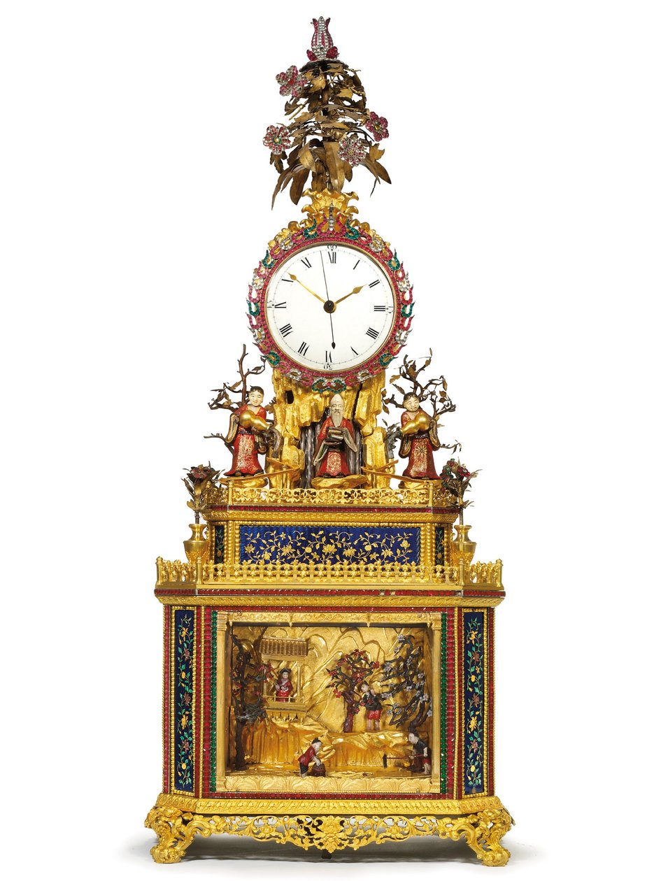 Imperialistisk slående, musikalisk och automatisk "Daoist Immortal"-klocka, Guangzhou-verkstäder, Qianlong-perioden, 1736-95 av Chinese School