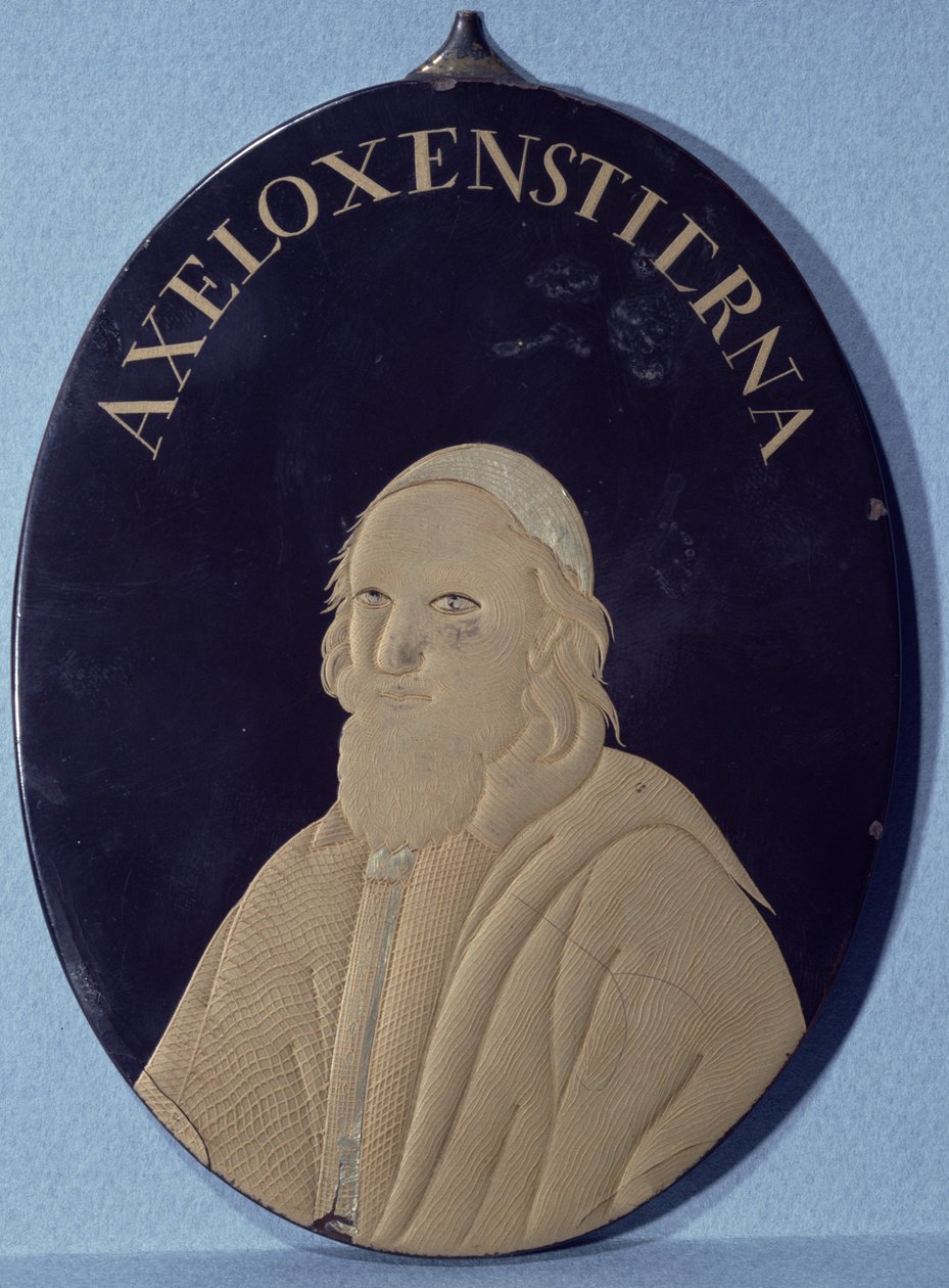 Miniatyr av Axel Oxenstierna (1583-1654) (lackerad metall) av Chinese School