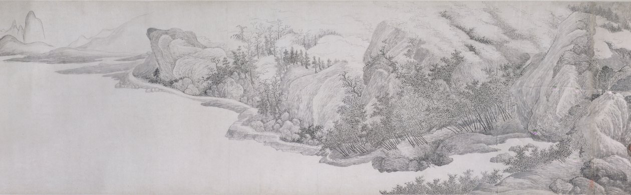 Passar sommaren i Inkwells halmtakshall (bläck på papper) av Chinese School