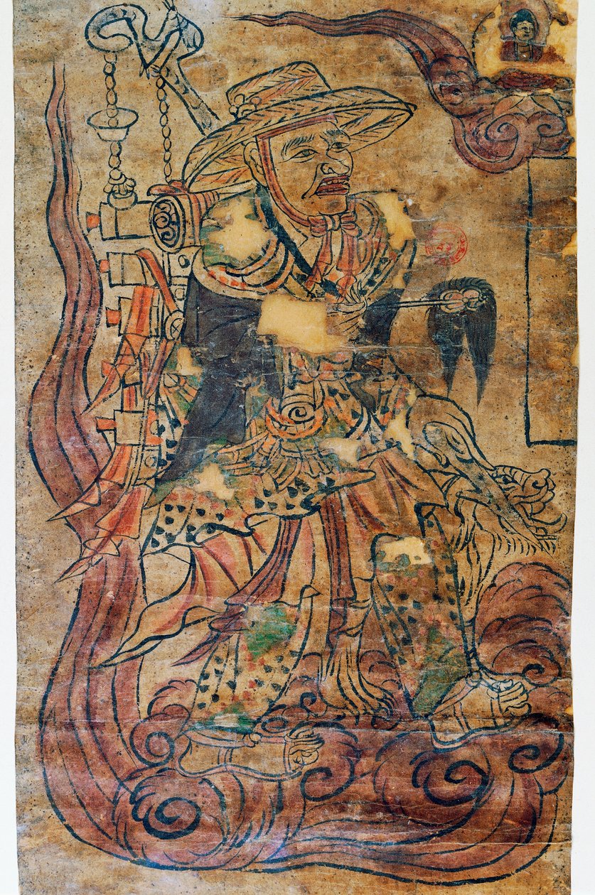 Pilgrimsmunk, miniatyr, Dunhuang, kinesisk civilisation, 900-talet av Chinese School