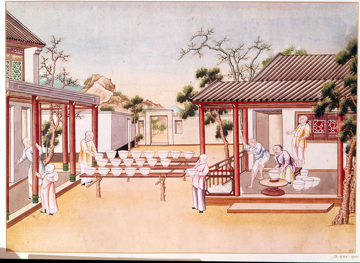 Porslinstillverkning (wc på papper) av Chinese School