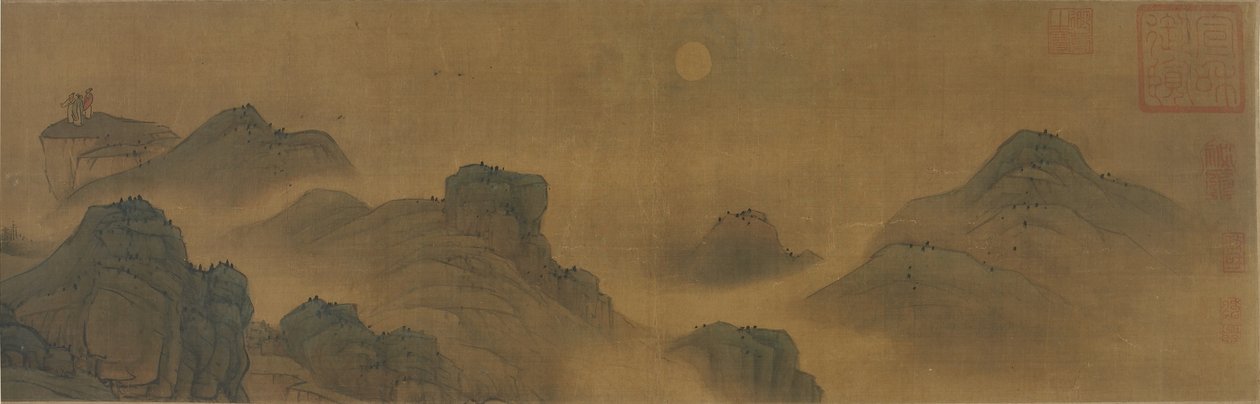 Sol och måne över land och hav, Ming- eller Qingdynastin, 1600-1700-talet av Chinese School