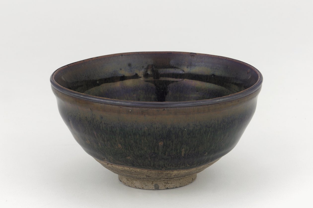Teskål i stil med Jian ware, Nanping, Fujian-provinsen, Southern Song eller Yuan-dynastin, 1200-1300-tal (keramik) av Chinese School