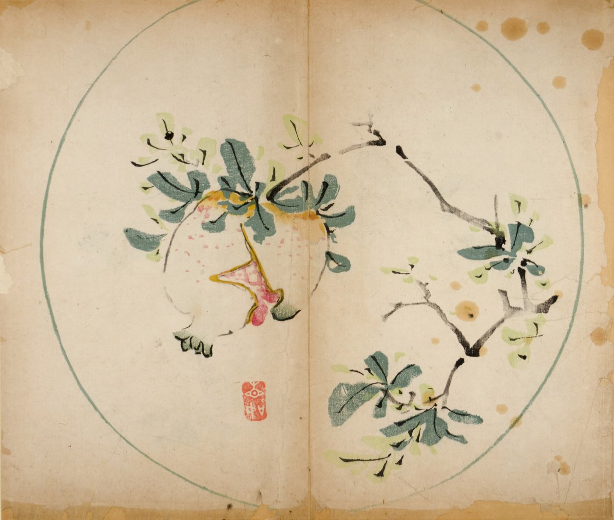 Tio Bamboo Studio Prints, 1643 (träblock) av Chinese School