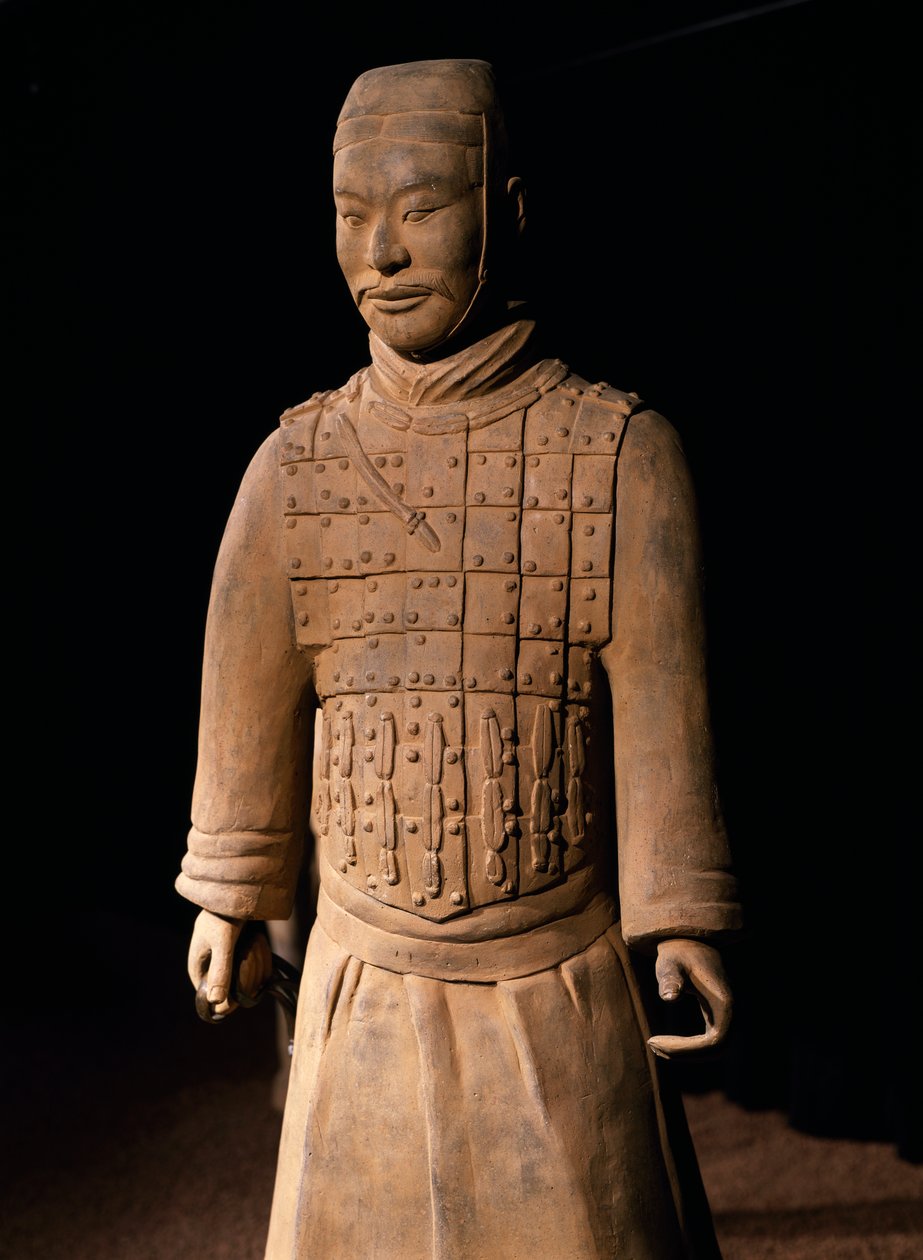 Terrakottaarmékrigare, kejsar Qin Shi Huangs mausoleum, 300-talet f.Kr. (foto) av Chinese School