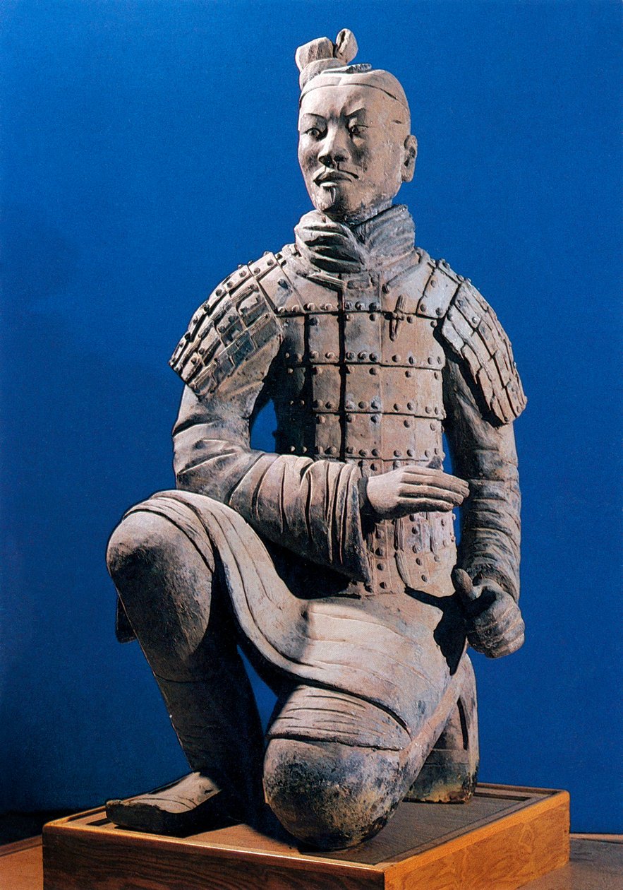 Terrakottaarmékrigare, kejsar Qin Shi Huangs mausoleum, 300-talet f.Kr. (foto) av Chinese School