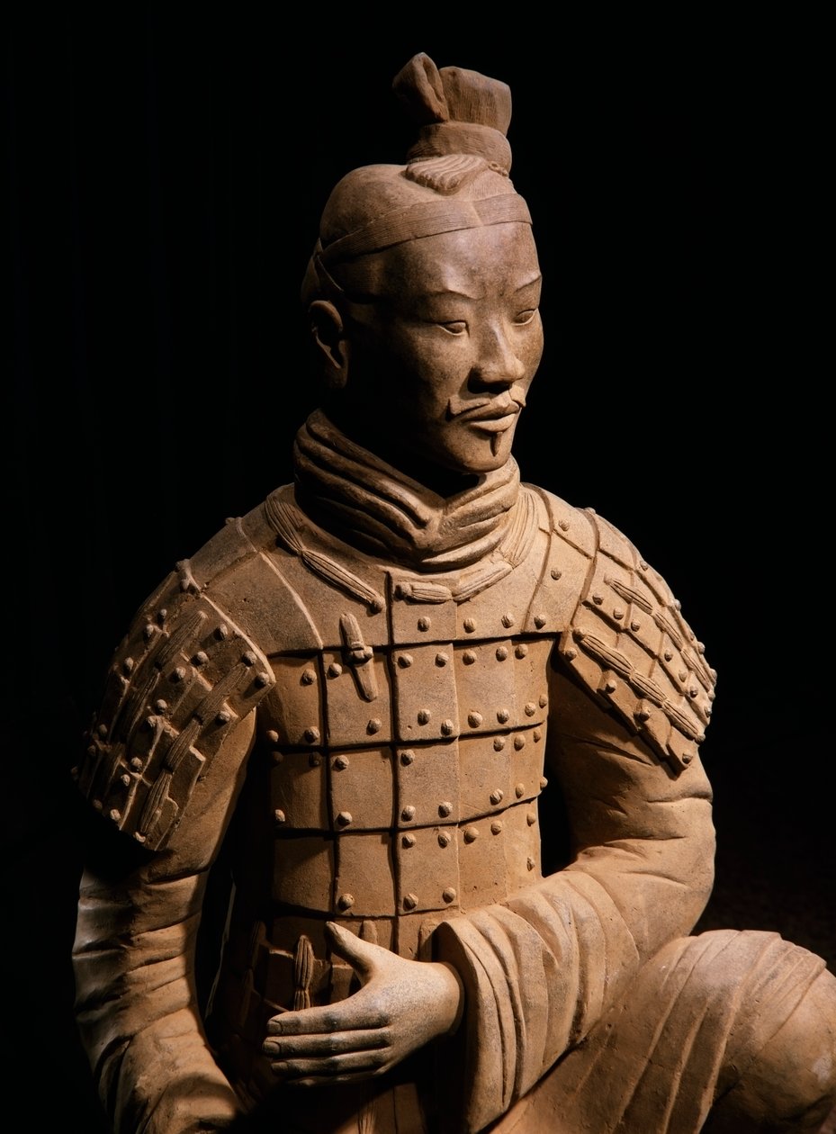 Terrakottaarmékrigare, kejsar Qin Shi Huangs mausoleum, 300-talet f.Kr. (foto) av Chinese School