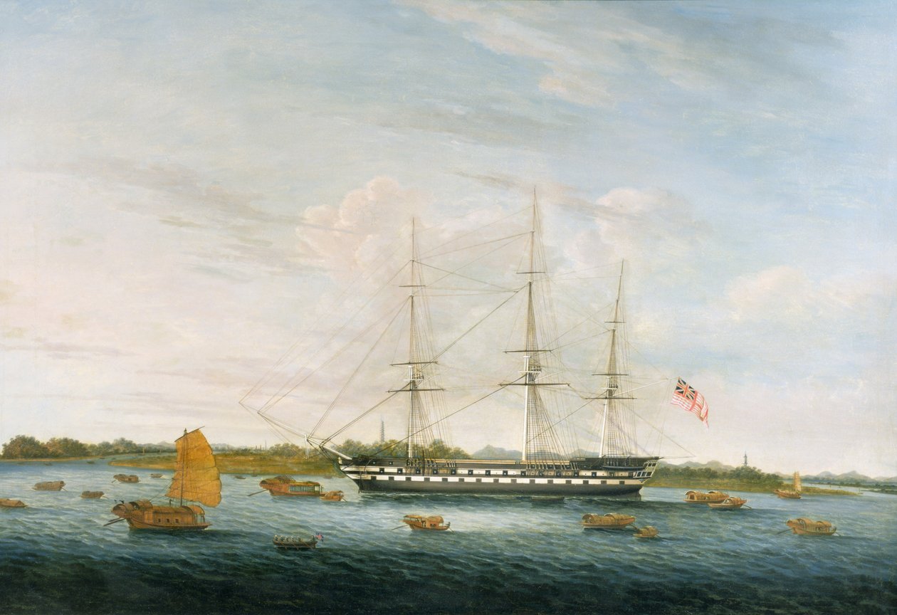 Det ärade Ostindiska kompaniets Earl of Balcarres st Canton, 1816 av Chinese School