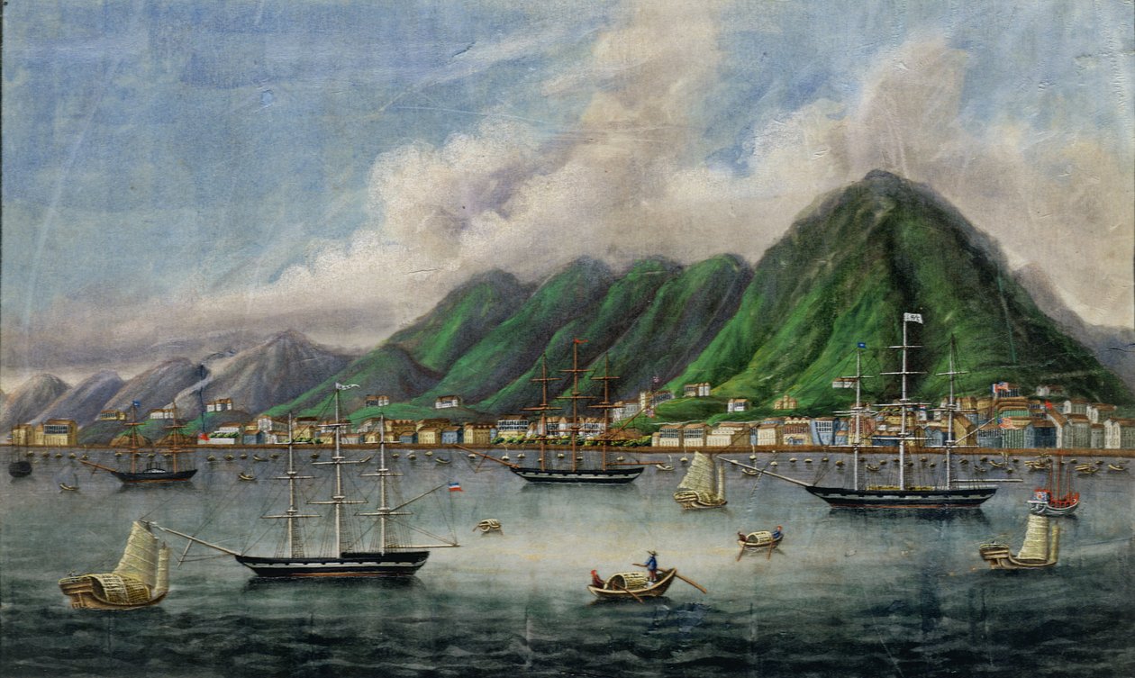Victoria Island, Hong Kong, ca 1865 av Chinese School