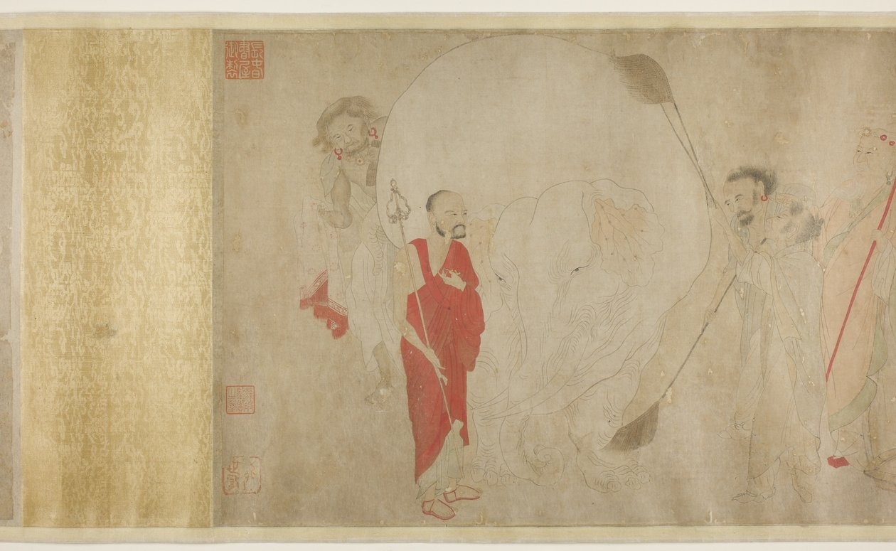 Tvätta den vita elefanten, Mingdynastin av Chinese School