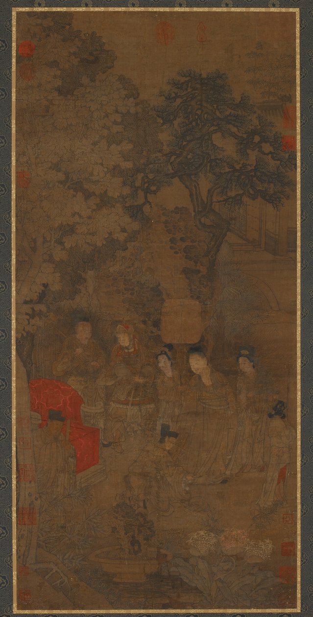 Xin Pi Tugging the Emperors Robe, Yuan eller tidiga Ming-dynastin av Chinese School
