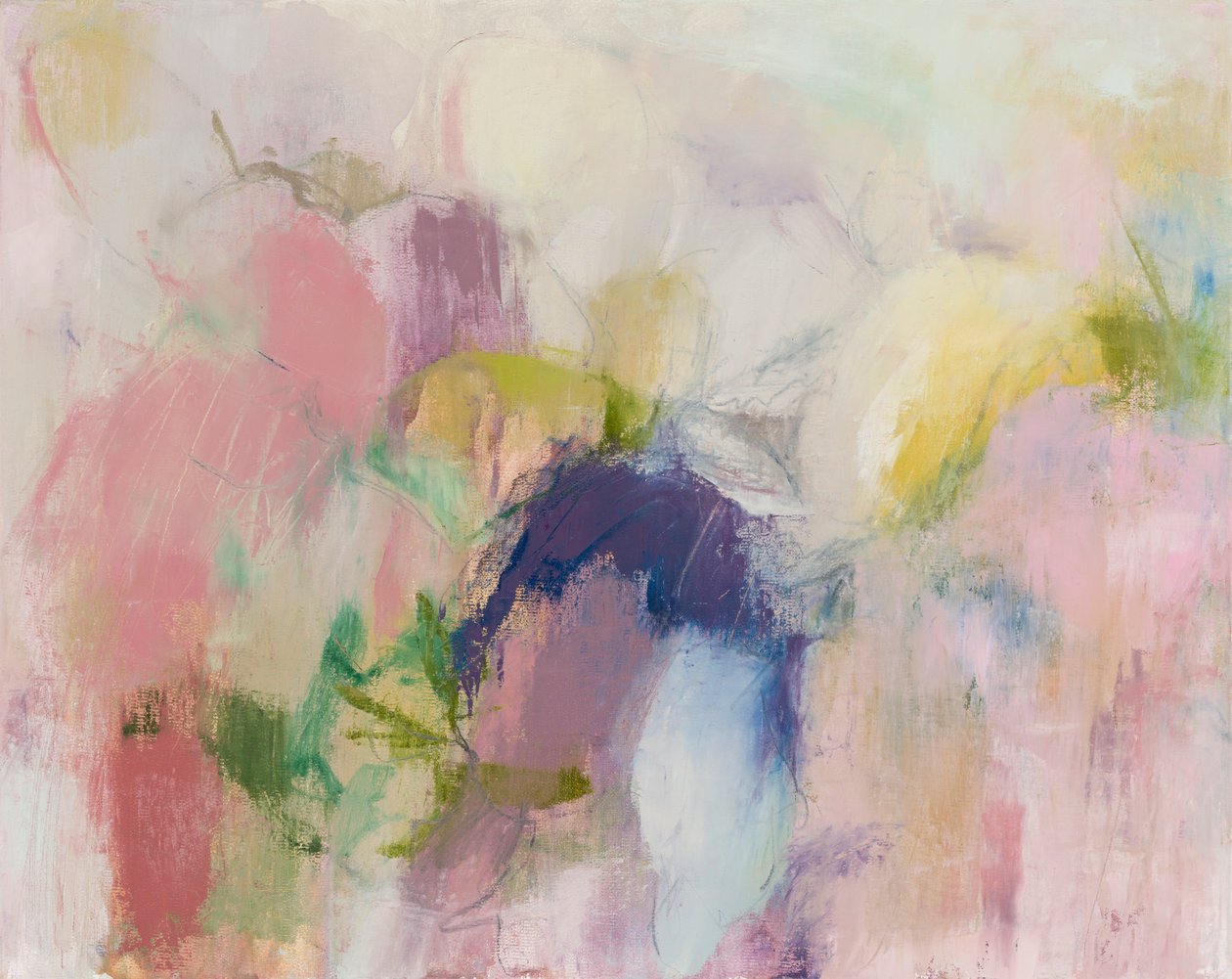 Abstrakt komposition, serie Organiska former, 2019 av Ching Fun Tso