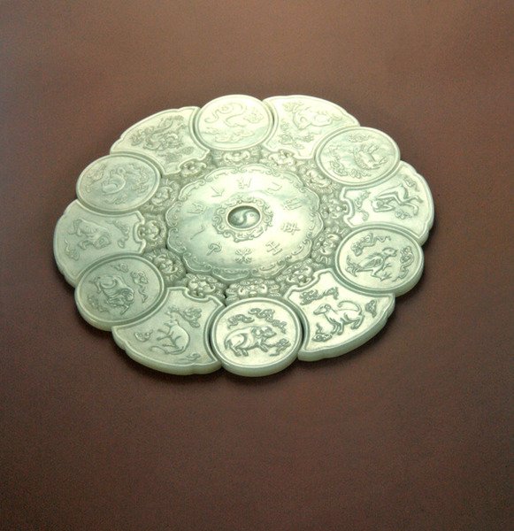 Odjurens kalender, 1736-95 (jade) av Ching Period Chinese School
