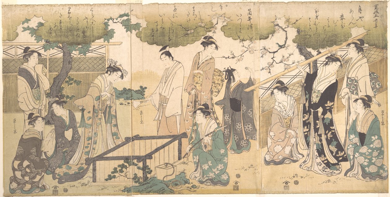Vid Tsutsui-brunnen av Chobunsai Eishi