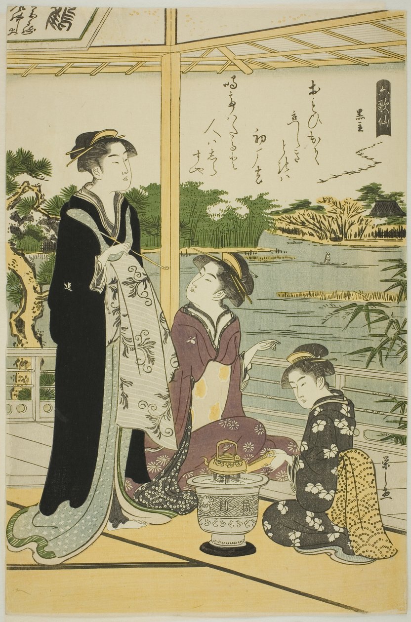 Kuronushi, från serien "Sex odödliga poeter (Rokkasen)" av Chobunsai Eishi