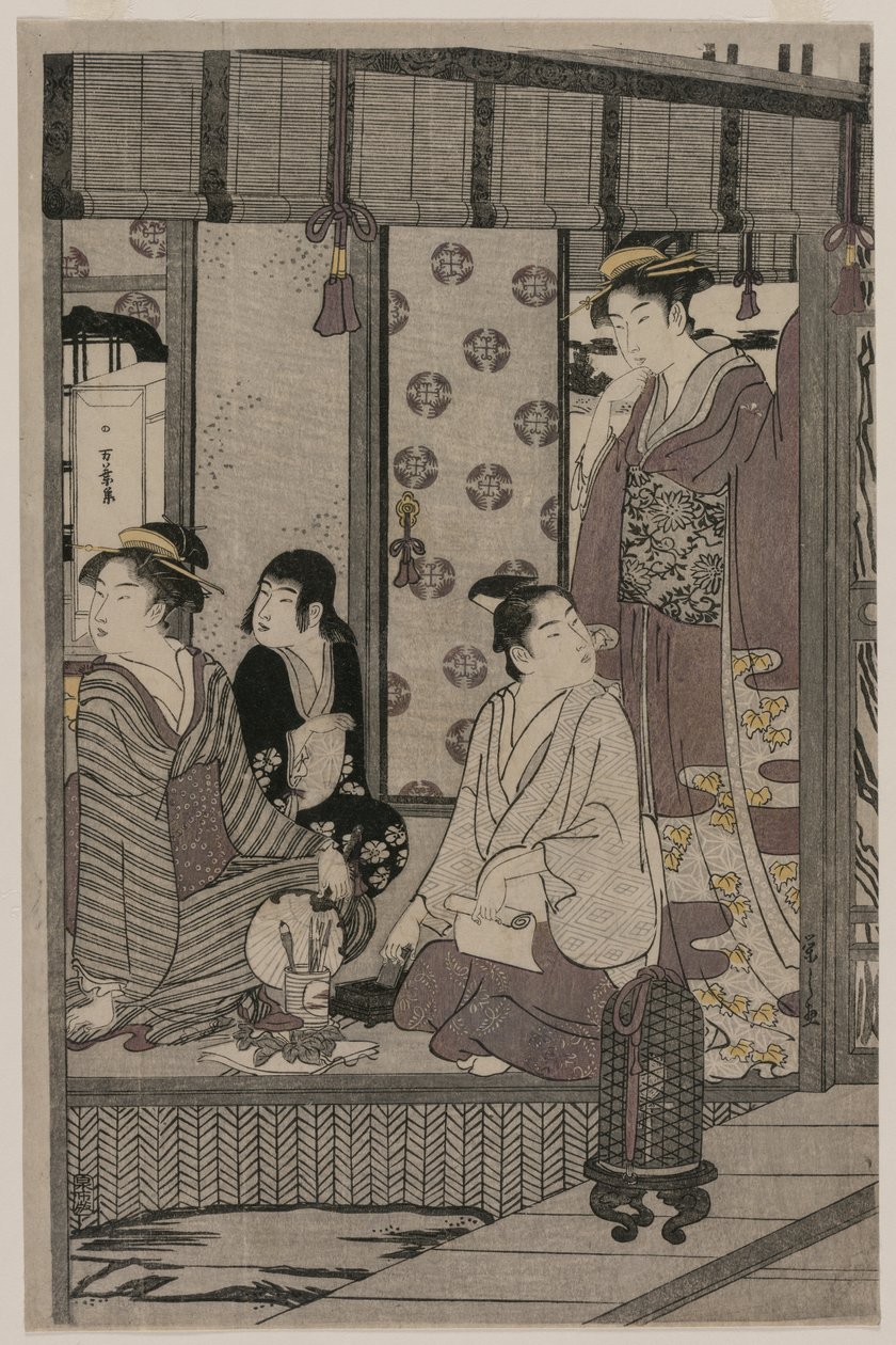Morning Glory från serien The Tale of Genji in Elegant Modern Dress, ca. 1790. av Chobunsai Eishi