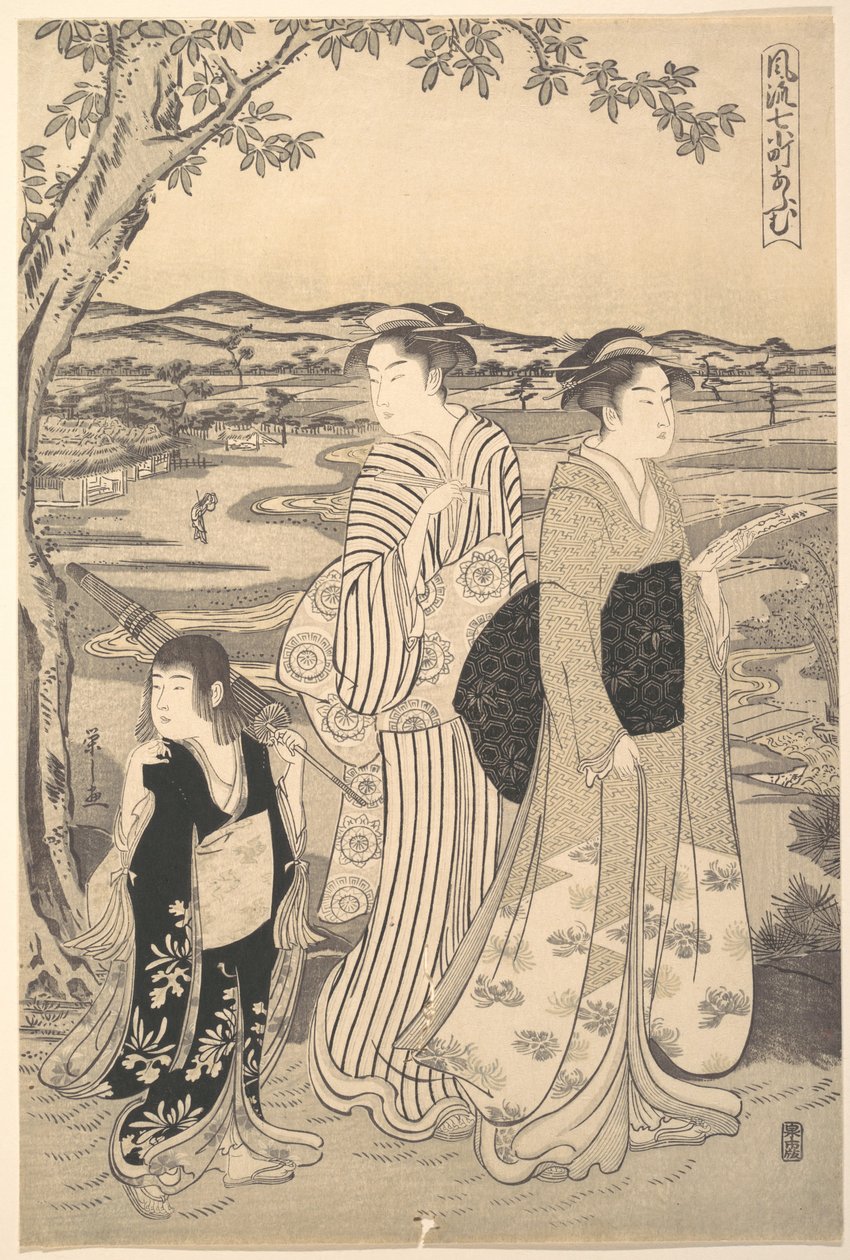 Papegoj-Komachi av Chobunsai Eishi