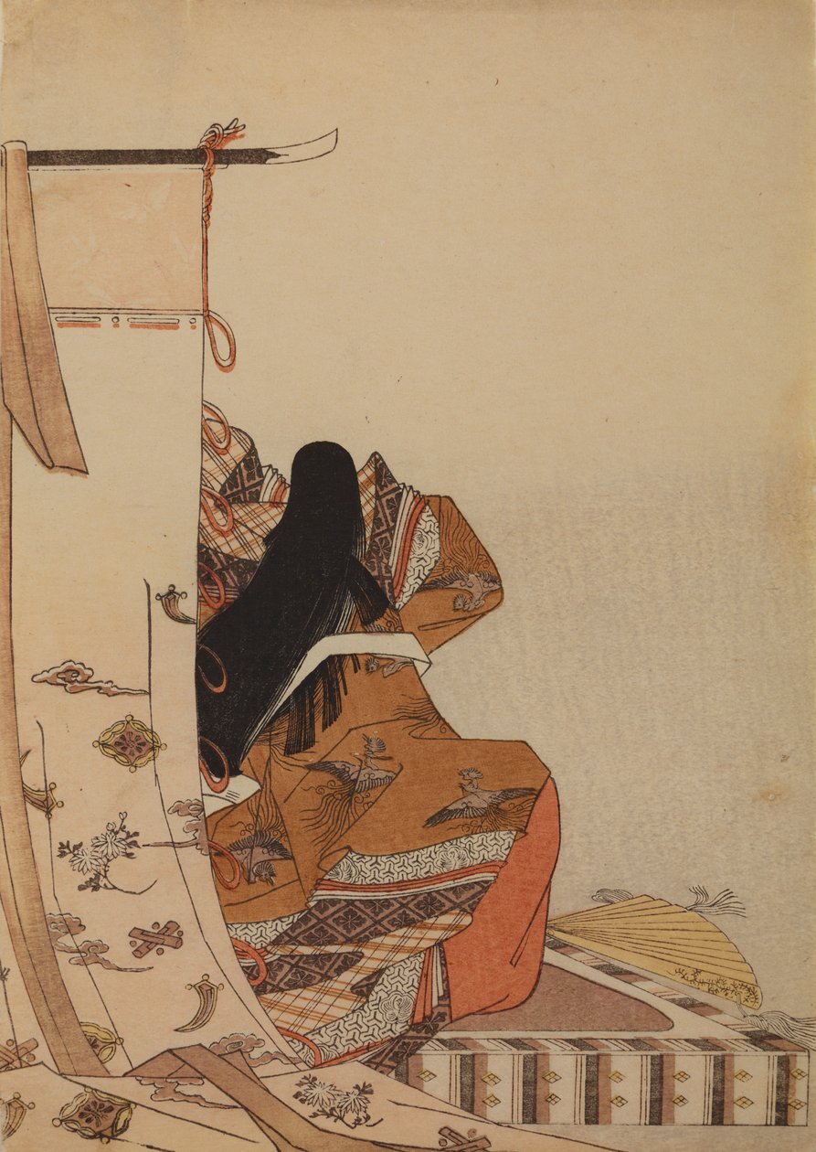 Poeten Shikishi Naishinno, ur albumet: Nishikizukuri onna sanjurokkasen ezukushi av Chobunsai Eishi