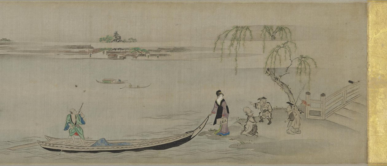 Vyerna längs Sumida-floden av Chobunsai Eishi