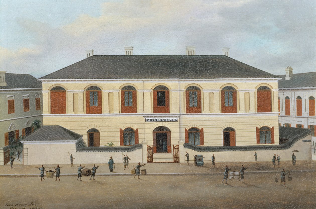 The House of Byron Bininger (1826-1903), Shanghai, ca 1870 av Chow Qua