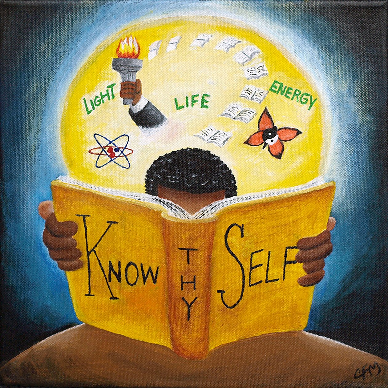 Know thy Self, 2015 (akryl på duk) av Chris Fabor