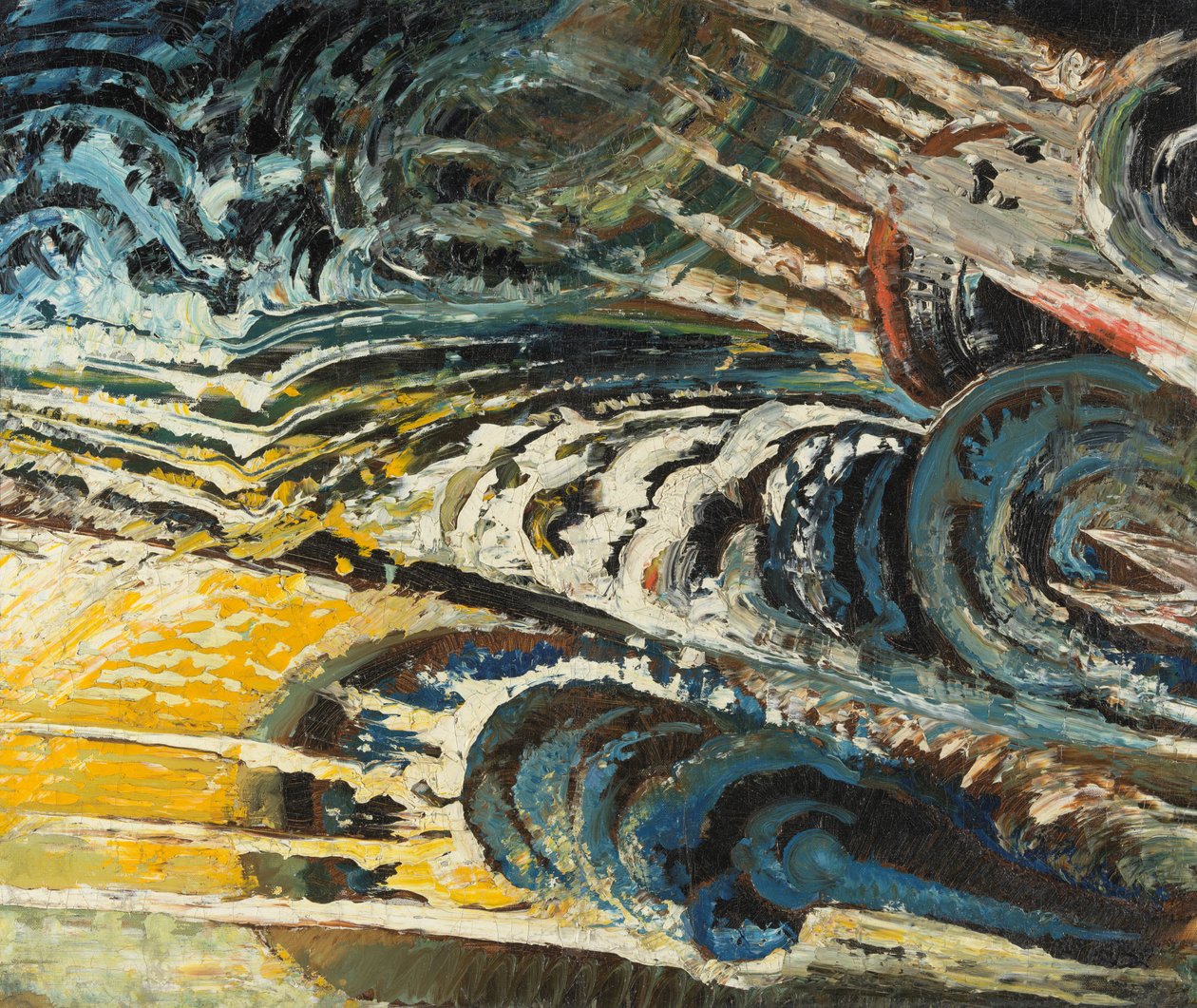 Abstrakt-futuristisk komposition, ca 1912 (olja på duk) av Chris Lanooy
