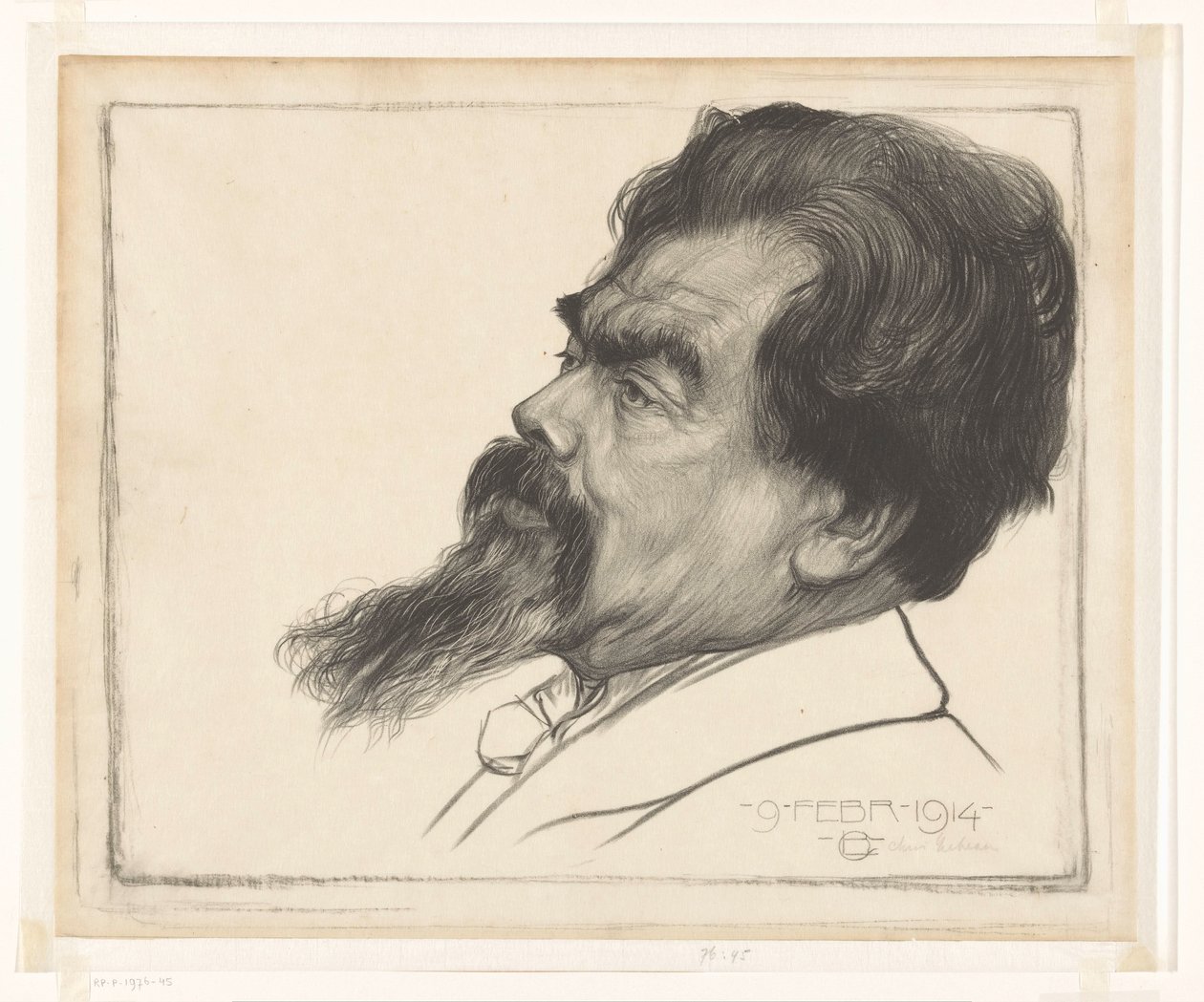 Porträtt av Jan Toorop av Chris Lebeau (signed by artist)