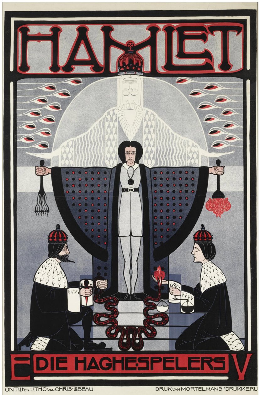 Hamlet par Lebeau, Chris (1878-1945). Färglitografi, storlek: 121x79,3 av Chris Lebeau