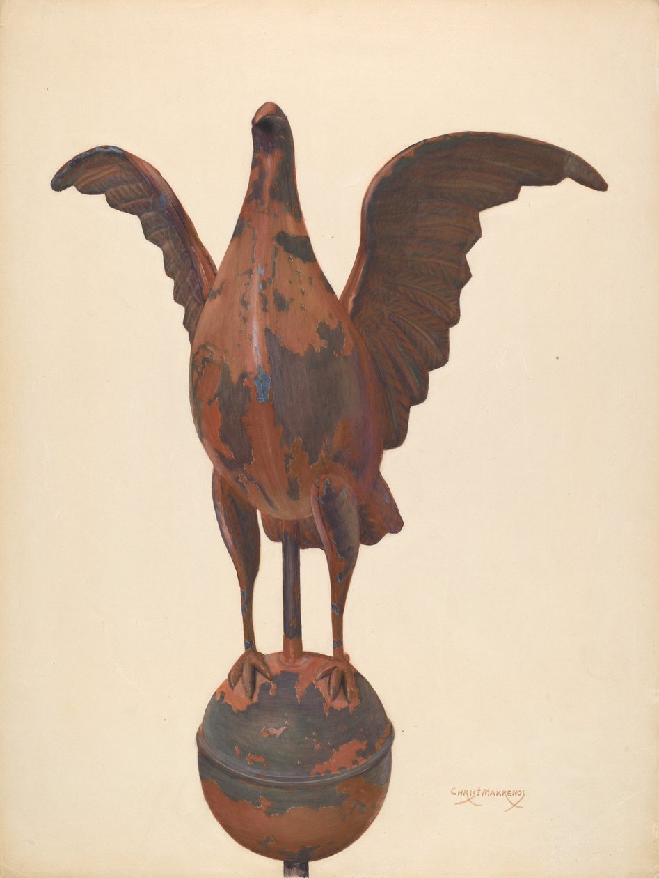 Flaggstång Finial Pigeon av Chris Makrenos