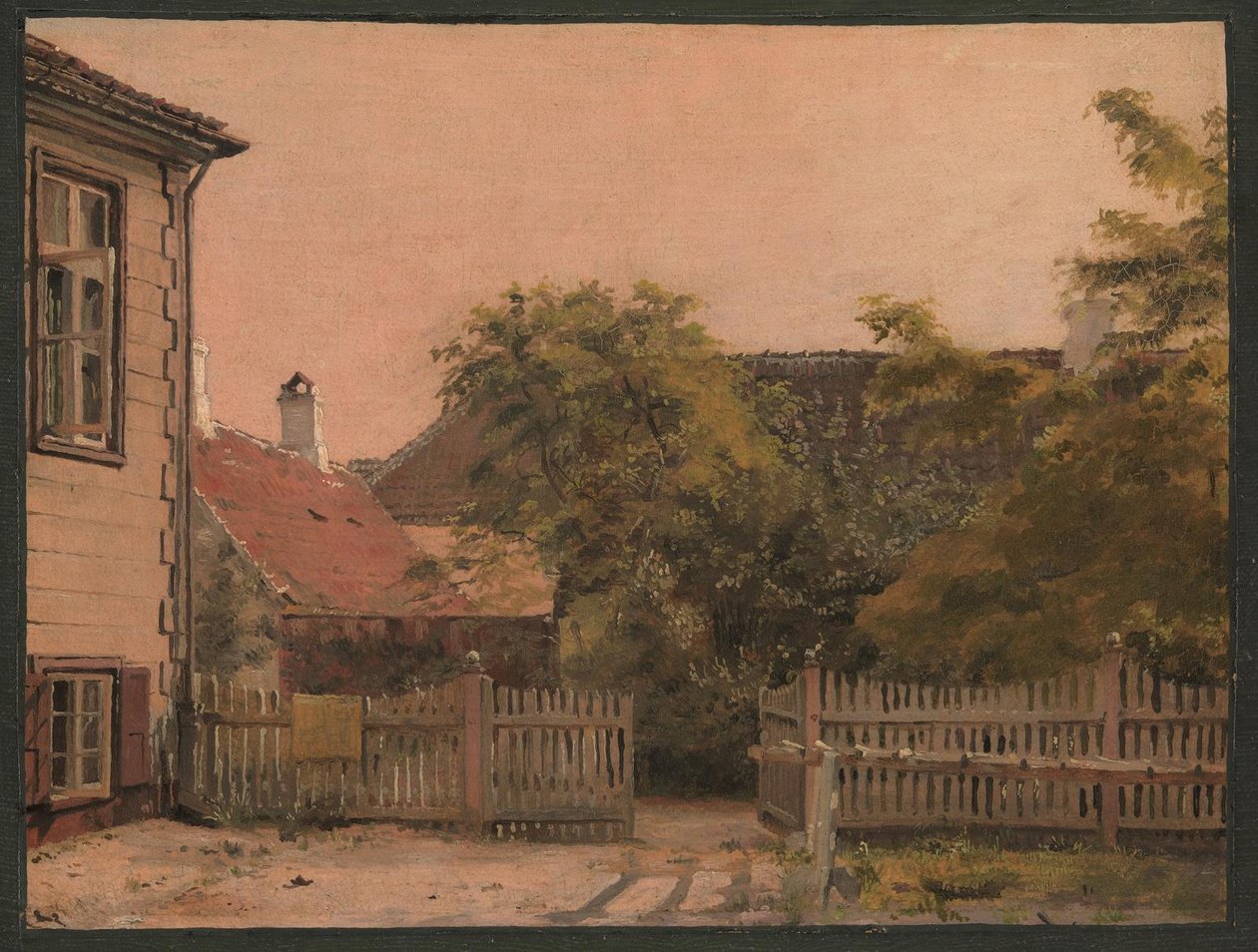Ett hörn av konstnärens fars hus av Christen Købke