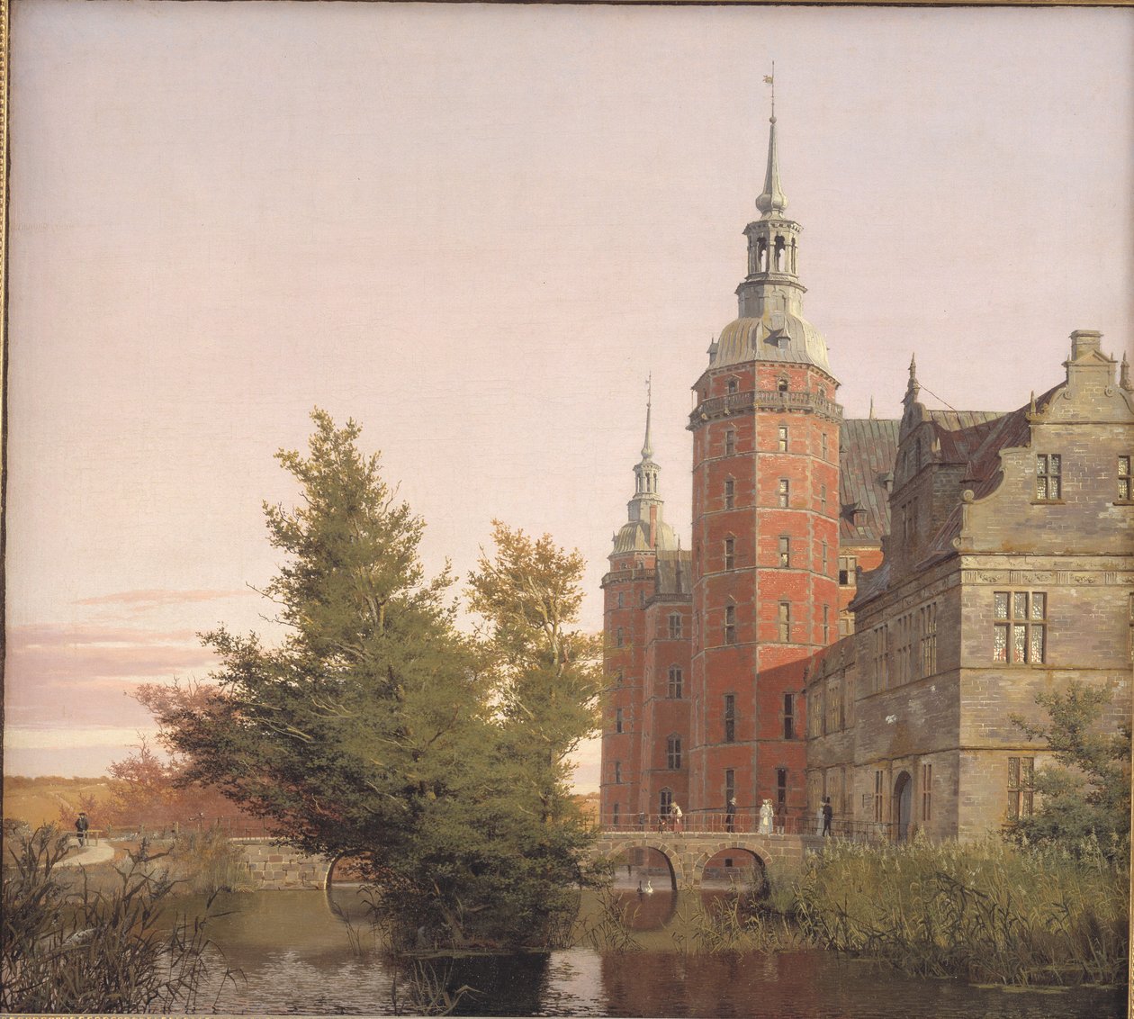 Frederiksborgs slott sett från nordväst av Christen Købke