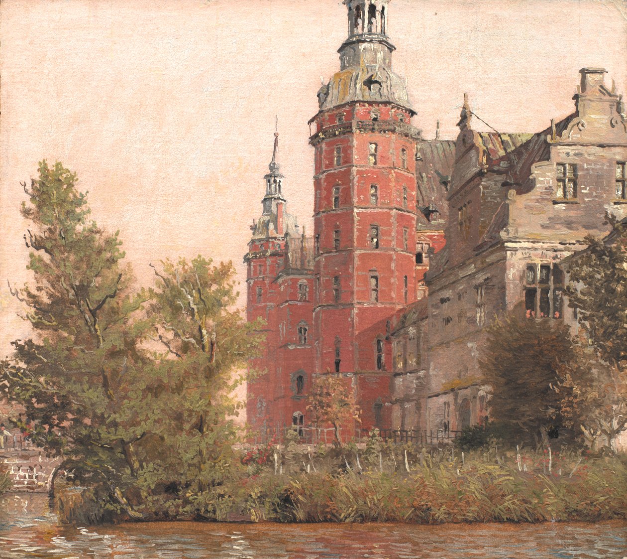 Frederiksborgs slott sett från nordväst. Studie av Christen Købke