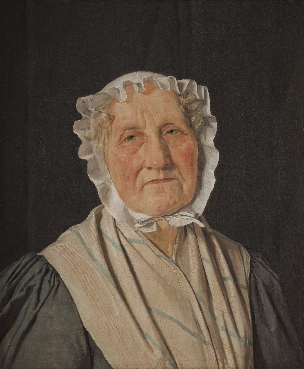Porträtt av Inger Margrethe Høyen, född Schrøder, konsthistorikerns moder N.L. Den höga av Christen Købke