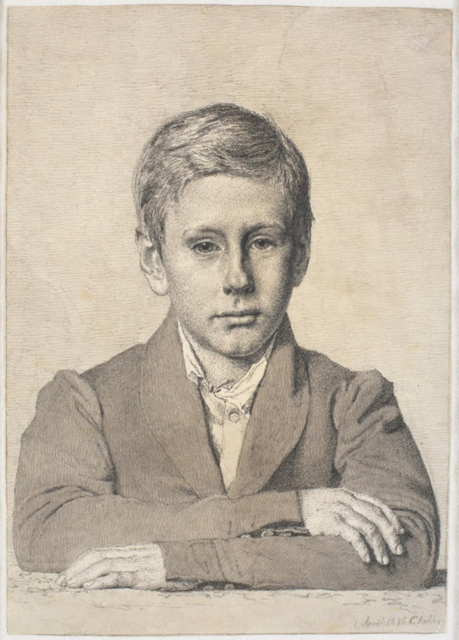Porträtt av vedhuggaren Henrik Clausen (1825-1904) som barn av Christen Købke